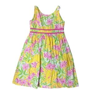 Lilly Pulitzer Yellow and Pink Floral Kids Dress